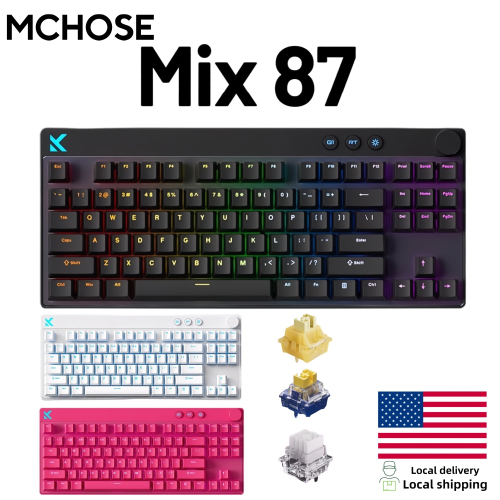 Tablet Gaming Accessories - Klawiatura magnetyczna Mchose Mix87, przewodowa klawiatura