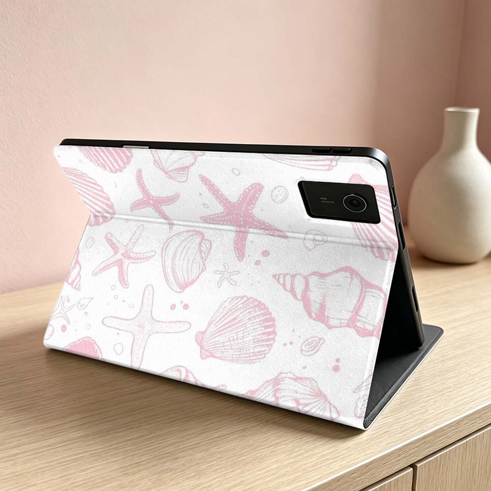 Różowy wzór z rozgwiazdą i żół – Lenovo Tablet M11 Accessories recenzja i cena